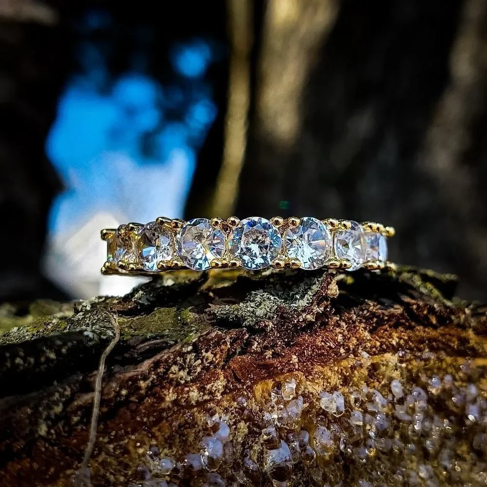 14k Gp Men's Eternity Band Ring